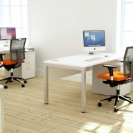 Bench Squared Deskits Rectangular Single Desk