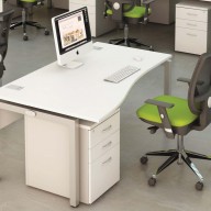 Bench Wave Single Desk