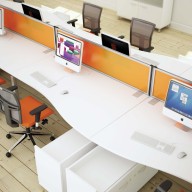 Wave bench With Screens