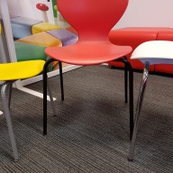 Silver - Chrome - Black Legs Mata Chair