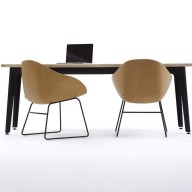 Strong and elegant, fold tables and benches provide a simple surface with maximum clearance for legs, chairs and fresh air to fit underneath! The folded steel frame is proportioned carefully and finished beautifully making a low statement product to be used with any chair or as a bench and table set in any environment. Fold is available in a wide variety of matching laminate top and frame colours as a table and bench set, making fold a truly chameleon like addition to an interior. Practically, fold has adjustable height tilt and glide feet to further compliment it’s ‘use anywhere’ character.