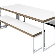 Block Steel
Advanced dining system
for exceptional durability and
ease of cleaning - both units
and surrounding area.

 

Durable steel frame with sturdy top surfaces
In stock for fast delivery
Impact-resistant edges and easy-clean surfaces
Surfaces available in white with ply edge or walnut with walnut edge
White powder coated frame
Bespoke laminates available on request (Enquire for more details)
Self-assembly or option of factory-assembly