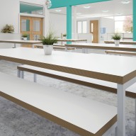 Block Steel
Advanced dining system
for exceptional durability and
ease of cleaning - both units
and surrounding area.

 

Durable steel frame with sturdy top surfaces
In stock for fast delivery
Impact-resistant edges and easy-clean surfaces
Surfaces available in white with ply edge or walnut with walnut edge
White powder coated frame
Bespoke laminates available on request (Enquire for more details)
Self-assembly or option of factory-assembly