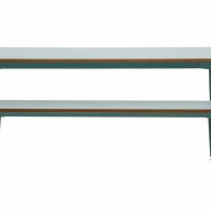 Strong and elegant, fold tables and benches provide a simple surface with maximum clearance for legs, chairs and fresh air to fit underneath! The folded steel frame is proportioned carefully and finished beautifully making a low statement product to be used with any chair or as a bench and table set in any environment. Fold is available in a wide variety of matching laminate top and frame colours as a table and bench set, making fold a truly chameleon like addition to an interior. Practically, fold has adjustable height tilt and glide feet to further compliment it’s ‘use anywhere’ character.