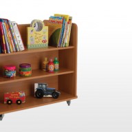 Double Sided Storage Unit 
A perfect storage unit solution when space is limited, these mobile units offer extensive storage for books on either side.

• Manufactured from 18mm MFC with rounded corners for extra safety within the classroom.

• All units supplied with locking castors.
 
• Dimensions - 960w x 640d x 840h