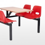 4 Seater Fast Food Unit Our comprehensive range of fastfood seating units provide both a functional and robust solution for canteen areas.• 4 styles of seat option.• All frames are fully welded from 50mm sq tube for durability. • All tops are 25mm MDF with a wipeable laminate top.  • Floor fixing brackets are available. • Single or Double entry units available. • Fabric or wipeable vinyls are available. • Seat Pads are available for P1 and P5 seats.