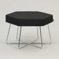 pollen-stool-on-chrome-base-upholstered-in-Camira-Intervene-Texture