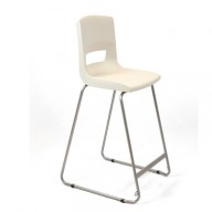 PosturaPlus 685mm High Back Stool - Almond White-Display