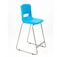 PosturaPlus 685mm High Back Stool - Aqua Blue-Display