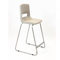 PosturaPlus 685mm High Back Stool - Ash Grey-Display
