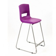 PosturaPlus 685mm High Back Stool - Grape Crush-Display