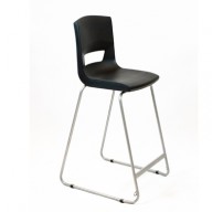 PosturaPlus 685mm High Back Stool - Jet Black-Display