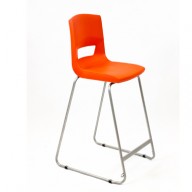 PosturaPlus 685mm High Back Stool - Poppy Red-Display
