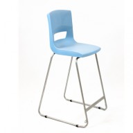 PosturaPlus 685mm High Back Stool - Powder Blue-Display