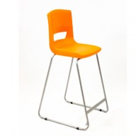 PosturaPlus 685mm High Back Stool - Tangerine Fizz-Display