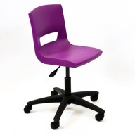 PosturaPlus Task Chair Poly Casters - Grape Crush-Display