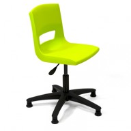 PosturaPlus Task Chair Poly Glides - Lime Zest-Display