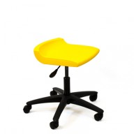 PosturaPlus Task Stool Poly Casters - Sun Yellow-Display